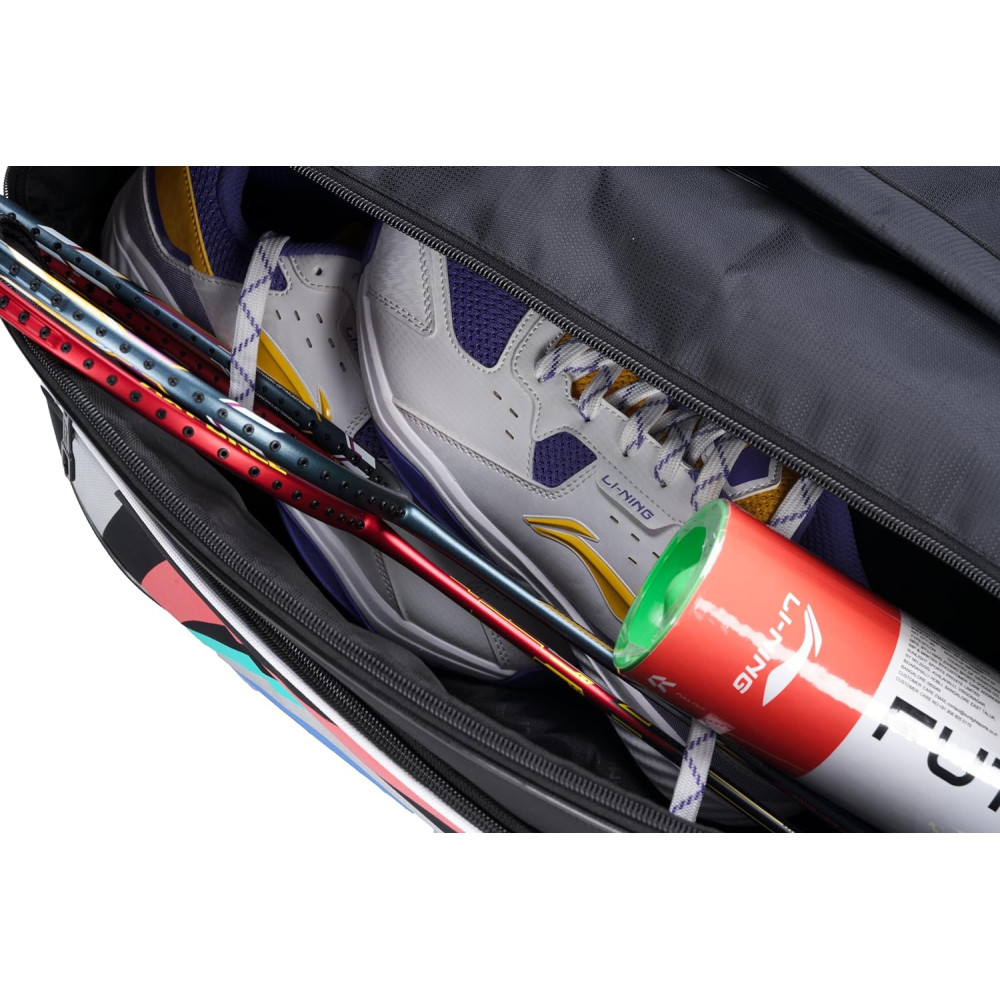 Li-Ning Panther Double Zipper Polyester Badminton Kit Bag| Stash Pocket | Ample Storage | Unisex - Men, Boys, Girls, Women Li-Ning Panther Double Zipper Polyester Badminton Kit Bag| Stash Pocket | Ample Storage | Unisex - Men, Boys, Girls, Women