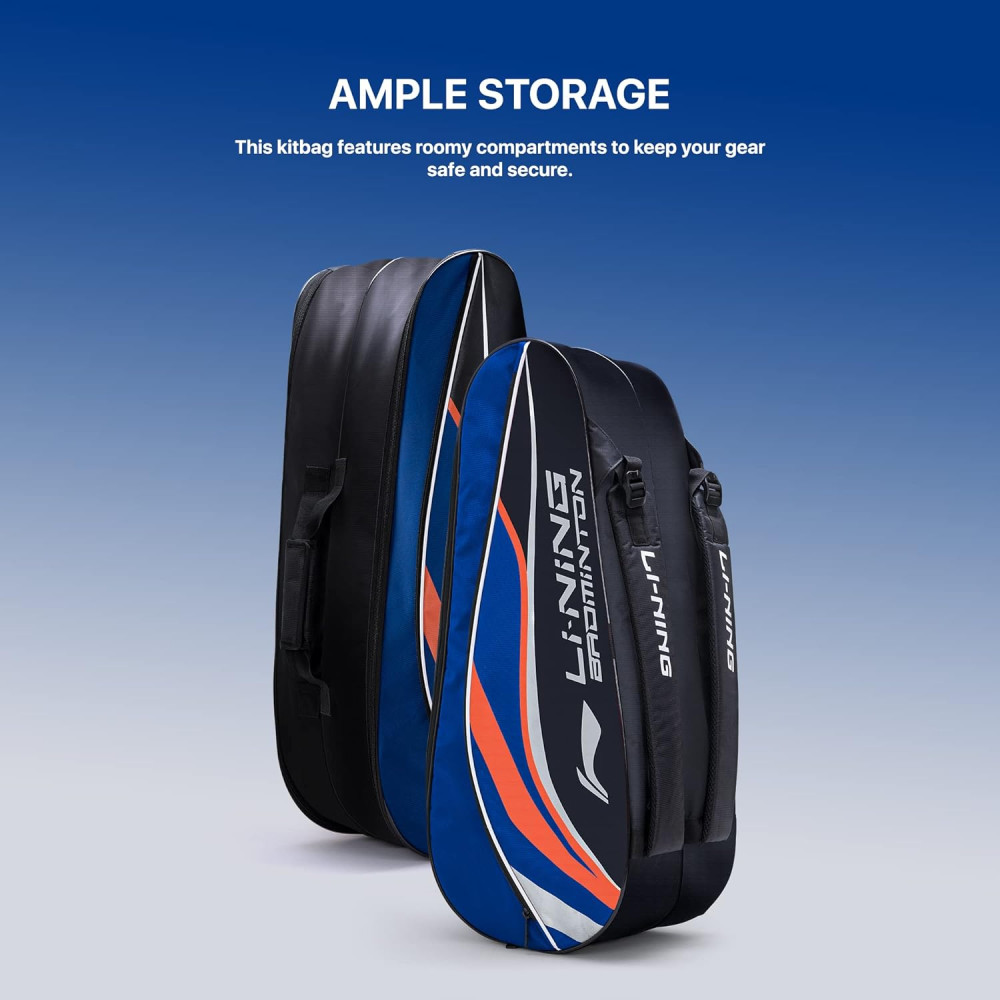 Li-Ning Panther Double Zipper Polyester Badminton Kit Bag| Stash Pocket | Ample Storage | Unisex - Men, Boys, Girls, Women Li-Ning Panther Double Zipper Polyester Badminton Kit Bag| Stash Pocket | Ample Storage | Unisex - Men, Boys, Girls, Women