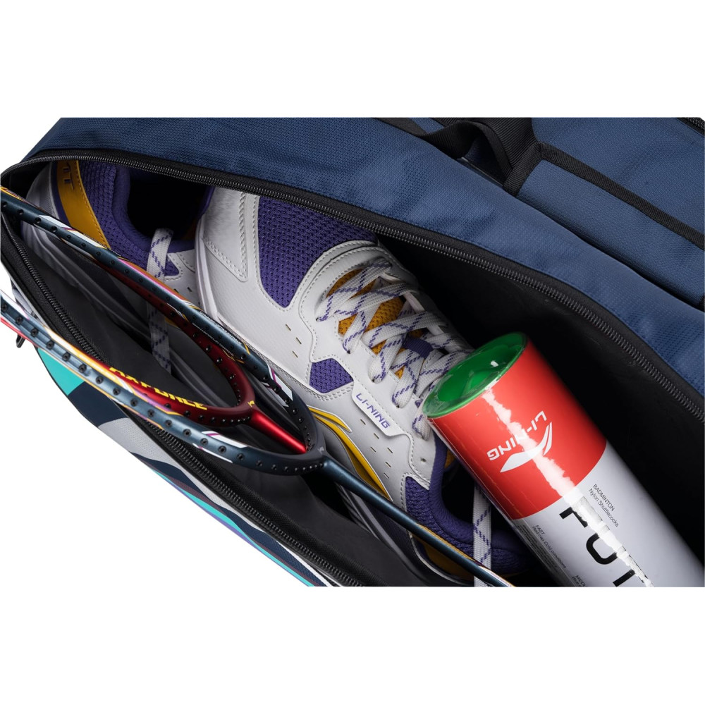 Li-Ning Panther Double Zipper Polyester Badminton Kit Bag| Stash Pocket | Ample Storage | Unisex - Men, Boys, Girls, Women Li-Ning Panther Double Zipper Polyester Badminton Kit Bag| Stash Pocket | Ample Storage | Unisex - Men, Boys, Girls, Women