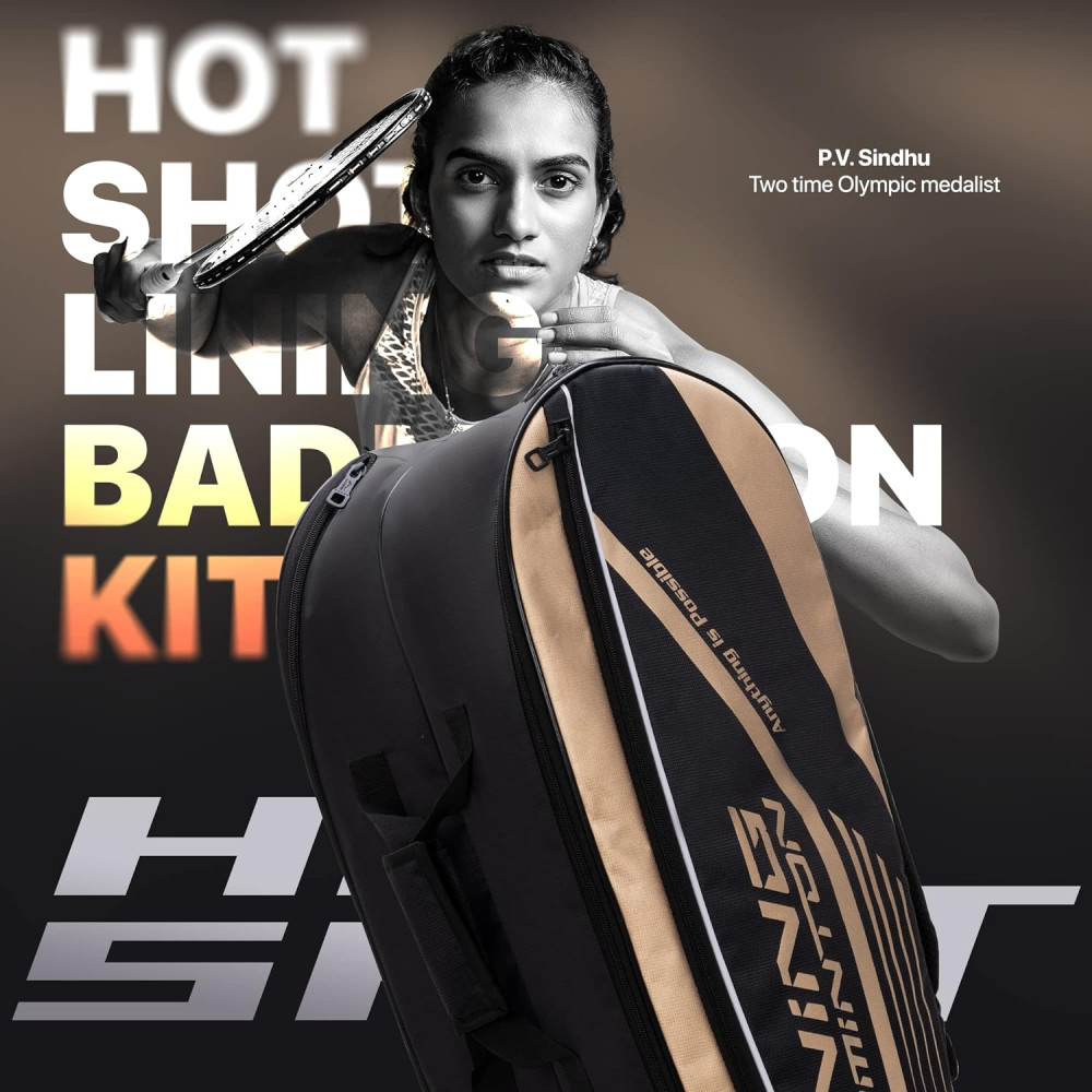 Li-Ning Hot Shot Triple Zipper Polyester Badminton Kit Bag | Easy - Access Compartments | Spacious | Unisex - Men, Boys, Girls, Women Li-Ning Hot Shot Triple Zipper Polyester Badminton Kit Bag | Easy - Access Compartments | Spacious | Unisex - Men, Boys, Girls, Women