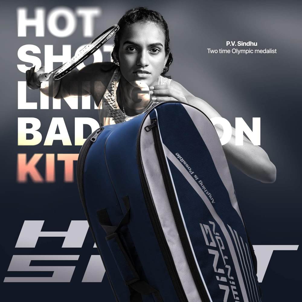 Li-Ning Hot Shot Triple Zipper Polyester Badminton Kit Bag | Easy - Access Compartments | Spacious | Unisex - Men, Boys, Girls, Women Li-Ning Hot Shot Triple Zipper Polyester Badminton Kit Bag | Easy - Access Compartments | Spacious | Unisex - Men, Boys, Girls, Women