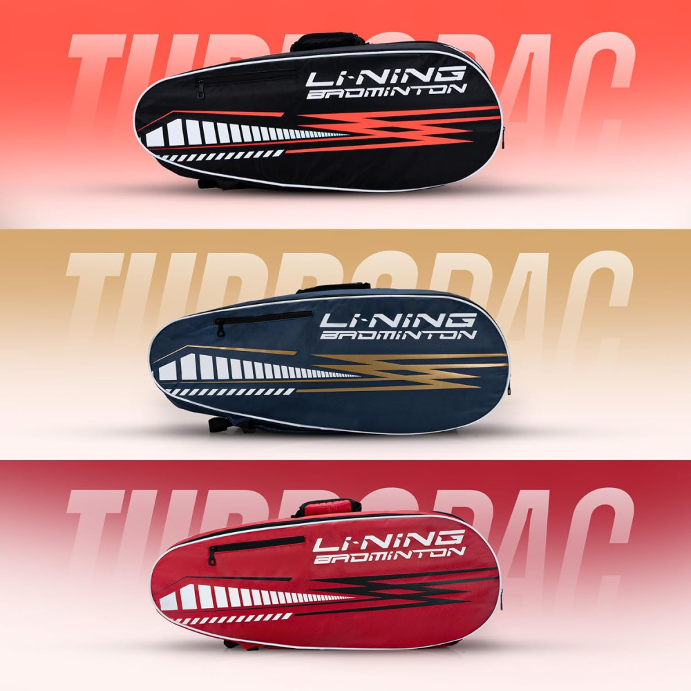 Li-Ning TurboPac Double Zipper Polyester Badminton Kit Bag Li-Ning TurboPac Double Zipper Polyester Badminton Kit Bag