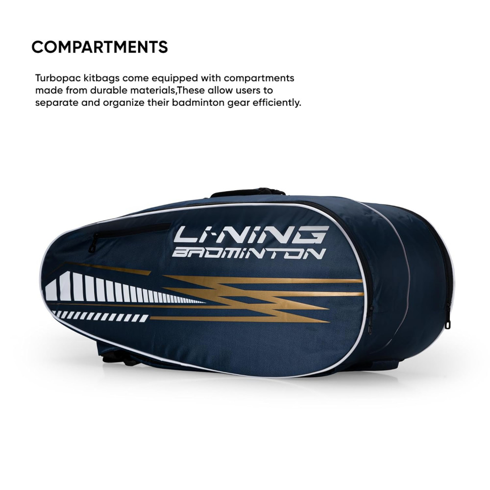 Li-Ning TurboPac Double Zipper Polyester Badminton Kit Bag Li-Ning TurboPac Double Zipper Polyester Badminton Kit Bag