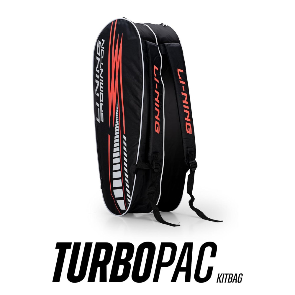 Li-Ning TurboPac Double Zipper Polyester Badminton Kit Bag Li-Ning TurboPac Double Zipper Polyester Badminton Kit Bag