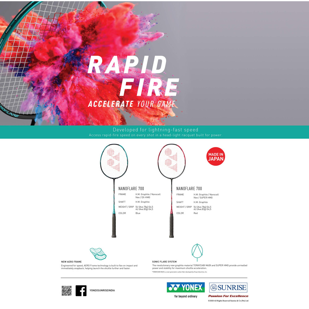 Yonex NanoFlare 700 Badminton Racket Yonex NanoFlare 700 Badminton Racket