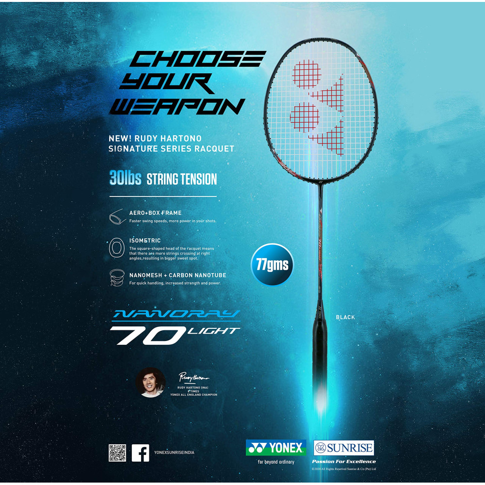 Yonex Nanoray 70 Light Badminton Racket Yonex Nanoray 70 Light Badminton Racket
