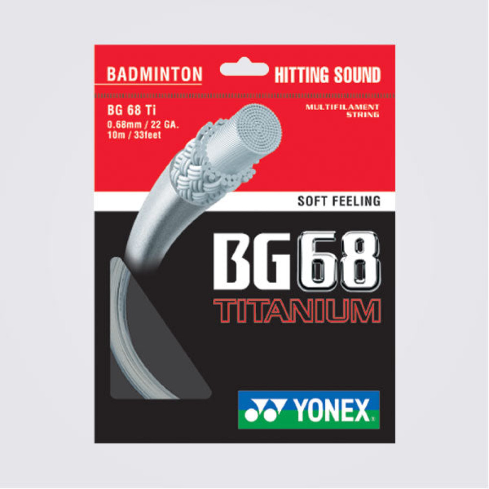 Yonex BG 68 Titanium Badminton String - 0.68mm Yonex BG 68 Titanium Badminton String - 0.68mm