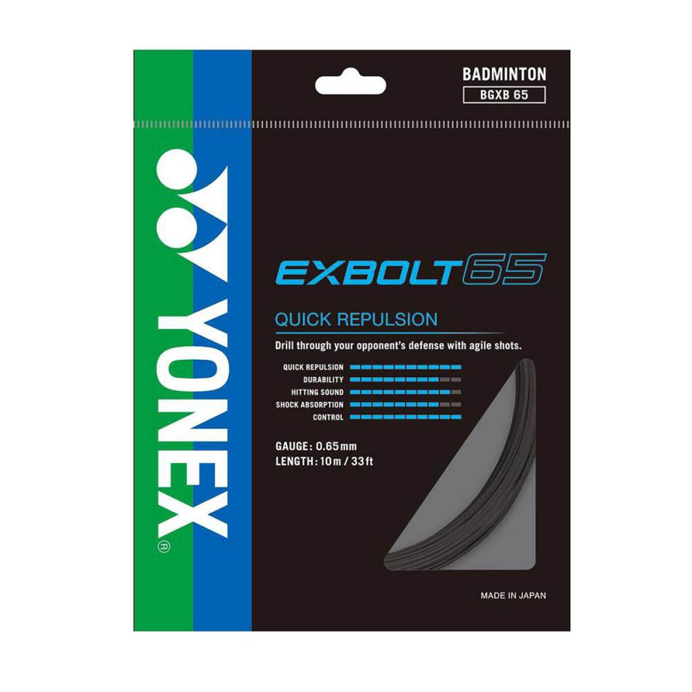 Yonex BG Ex Bolt 65 Badminton String - 065mm Yonex BG Ex Bolt 65 Badminton String - 065mm