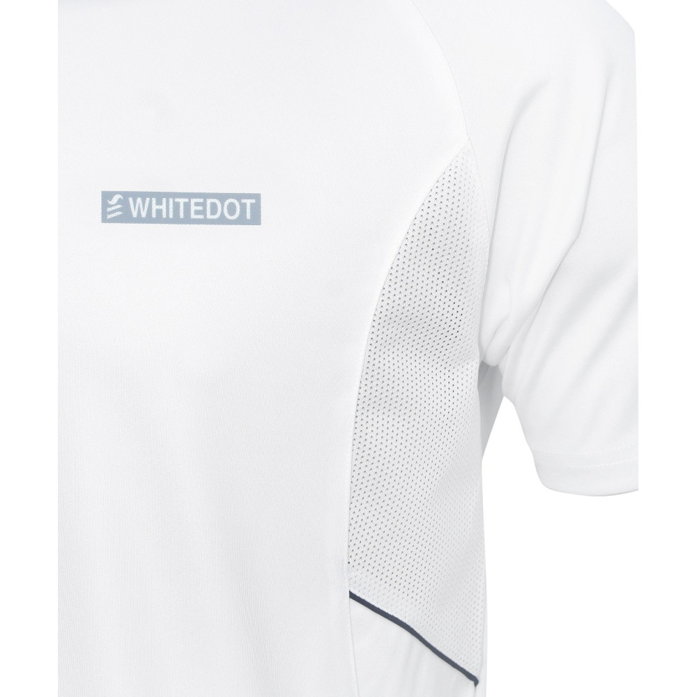 Whitedot Omega Dri-FIT Cricket White Polo T-Shirt