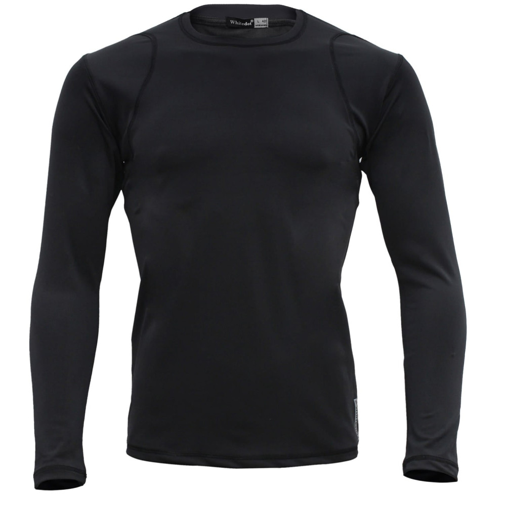 Whitedot Sigma Black Long Sleeve Compression Top