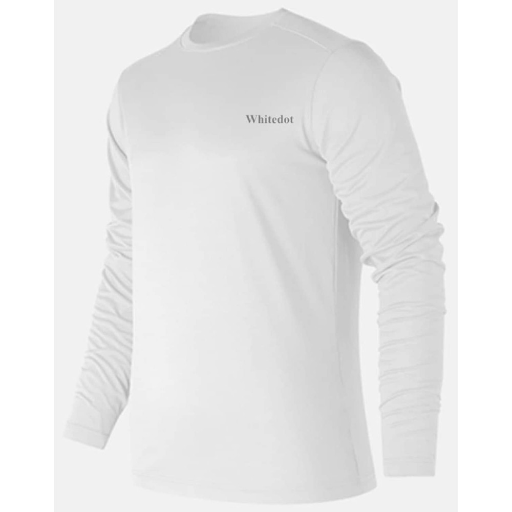 Whitedot Alpha White Long Sleeve Compression Top