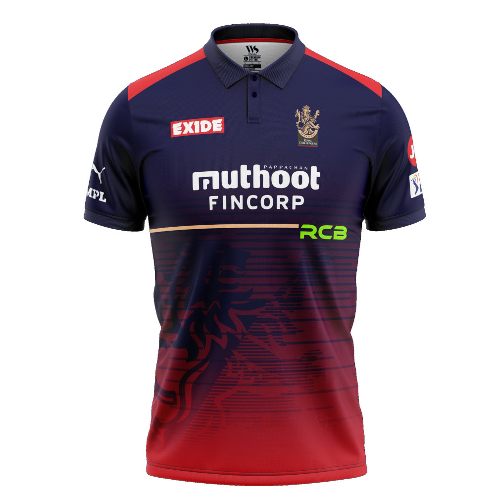 Royal Challengers Bangalore IPL Replica jersey 2022 (RCB IPL Jersey with Name Personalization)
