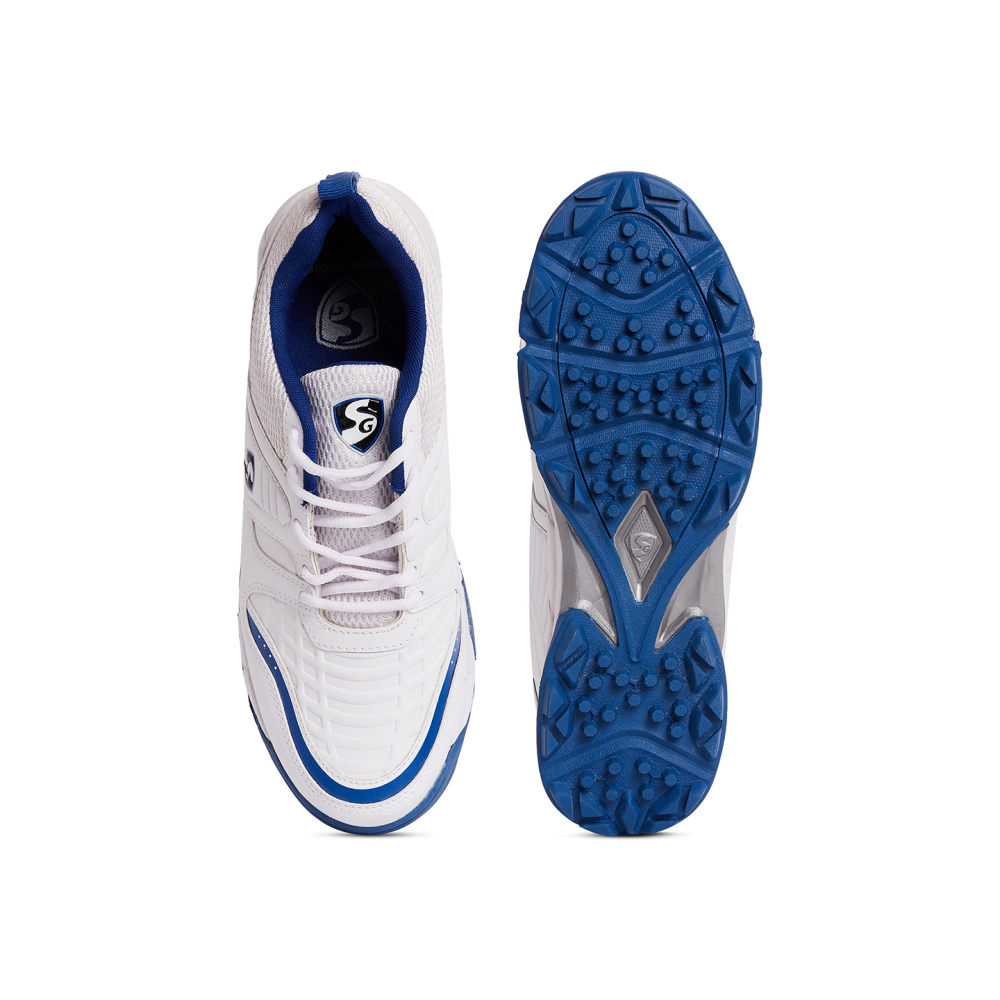 SG Steadler 6.0 Cricket Shoes White/Royal Blue - UK
